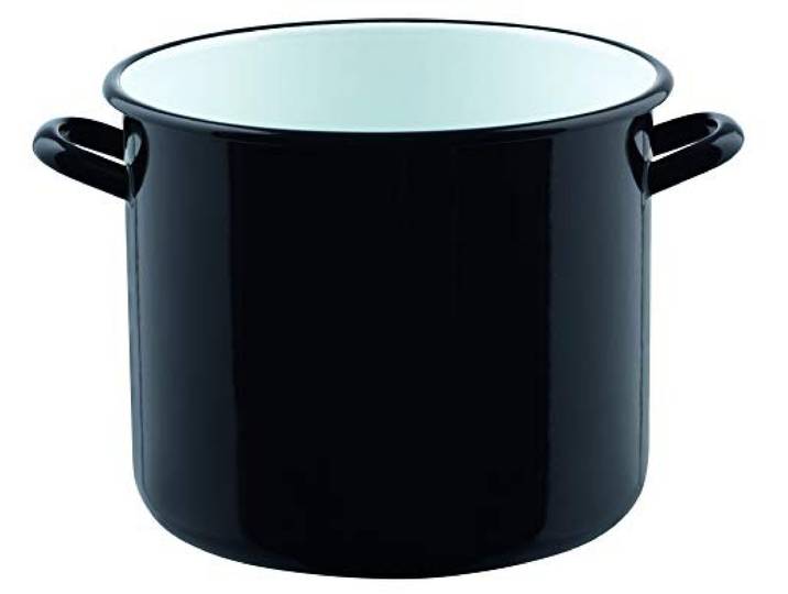 Riess, 0232-017, RIESEN Topf mit Bördel ø 28cm, RIESEN UND ZWERGE, Emaille, Vol. (rec.): 12,0 Liter, Made in Österreich, LBH: 37,5x30,0x23,5cm, 2,460kg, Induktionskocher kompatibel, Ofenfest