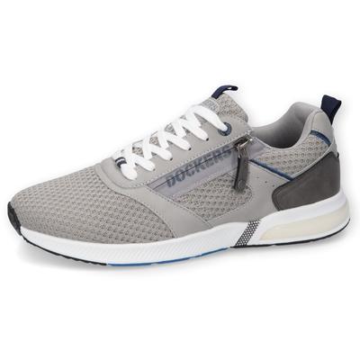 Sneaker DOCKERS BY GERLI, Herren, Gr. 41, grau, Synthetik, Textil, Schuhe Sneaker, Freizeitschuh, Schnürschuh, komfortabler Schuhweite G (=weit)