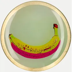 Glasteller Love Plates mit Banane M Gelb