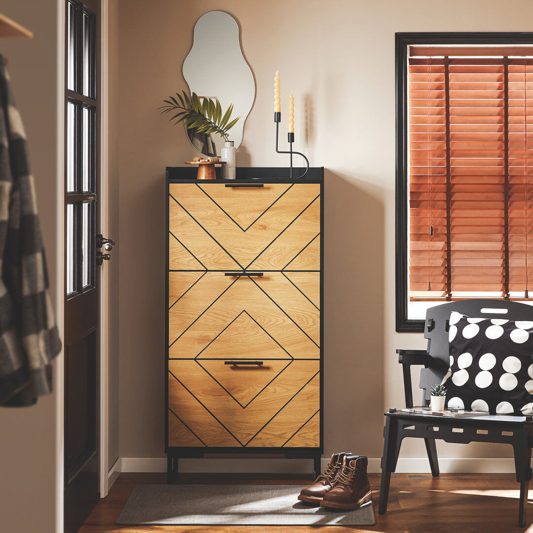 Natur Pur 10 Pair Shoe Storage Cabinet Natural Wood 10