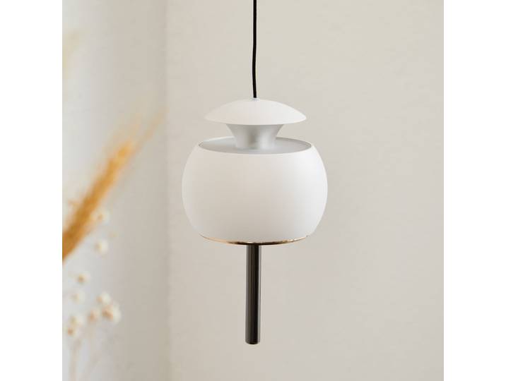 Parachute Pendelleuchte White - Loom Design - Wohnzimmer - Aluminium - Einflammig
