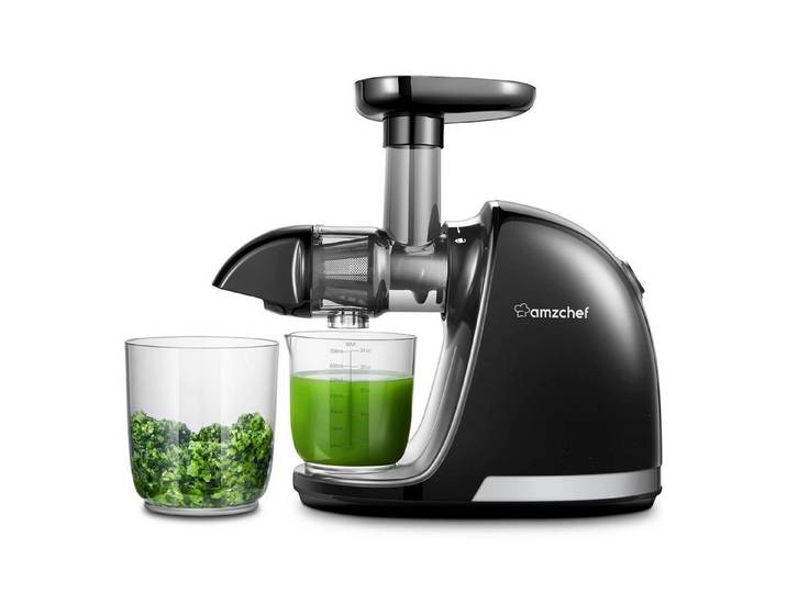 AMZCHEF Slow Juicer ZM1501, 150,00 W, Saftpresse Elektrisch, Entsafter Gemüse und Obst BPA Frei