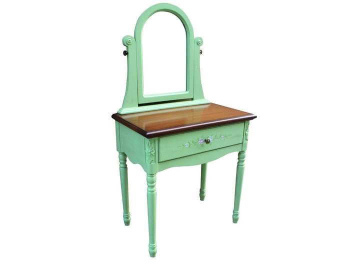 Xlmoebel Schminktisch Make-up Konsolentisch mit Spiegel und Hocker in elegantem Design (Make-up Konsolentisch mit Spiegel und Hocker, 1-St., Schminktisch), Hergestellt in Europa
