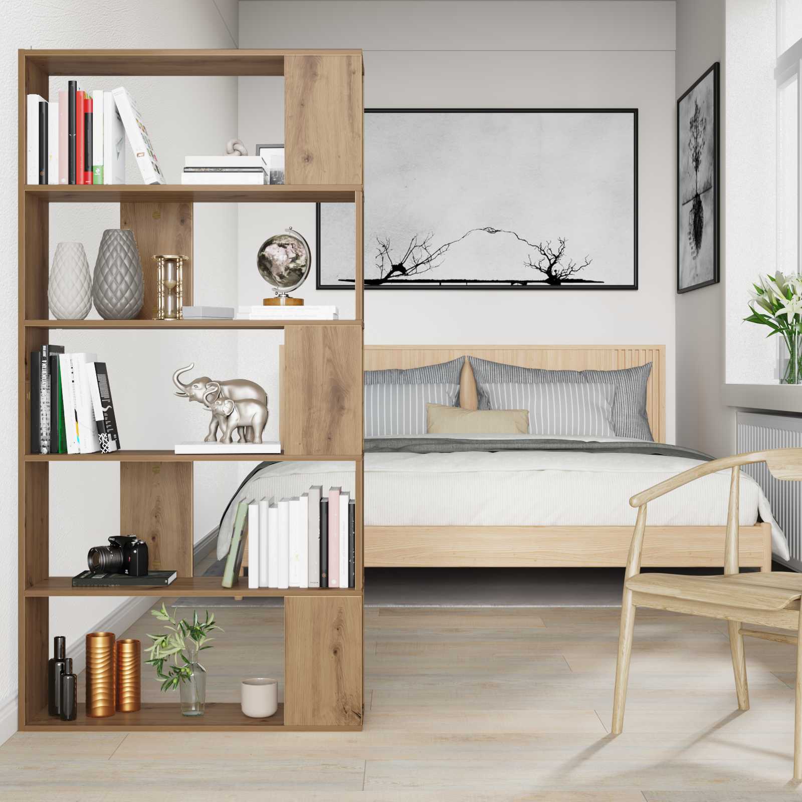 vidaXL Bibliothèque 80 x 24 x 159 cm Bois d'ingénierie Chêne artisanal