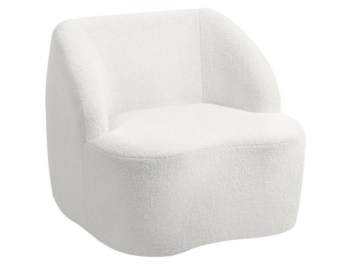 ComfortXL Sessel De-06495 kuscheliger Polstersessel Cremeweiß, 81x73.5x82 cm, Wohnzimmer, Sessel, Polstersessel