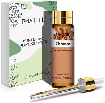 Inspire Select PHATOIL 10ml Cinnamon Essential Oil Pure Natural Aromatherapy Oil For Diffuser, Massage & DIY cinnamon 0.34 Fl Oz
