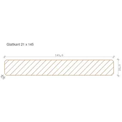 Kanadische Douglasie Glattkantbretter, 21x145 mm KD, gehobelt, unbehandelt