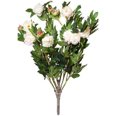 Kunstblume BOTANIC-HAUS "Pfingstrosenbusch", beige (creme, pink), B:75cm H:115cm T:75cm Ø:75cm, Kunststoff, Kunstpflanzen