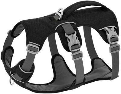 Uplift Picks Escape Proof Reflective Nylon Dog Harness With Handle black xs