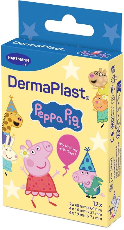 ARTSANA SpA Dermaplast Peppa Pig Cerotti Bambini, 12 Cerotti