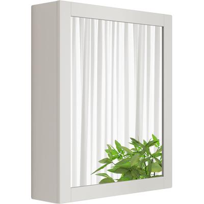 Spiegelschrank WELLTIME "Amsterdam", weiß, B:59cm H:70cm T:16cm, MDF, Schränke, Spiegelschrank, platzsparender Spiegelschrank mit individuell verstellbarem Regalboden