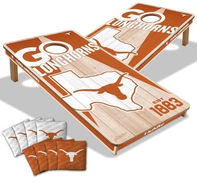 Skip's Garage Texas Longhorns NCAA 2x4 Cornhole Board Set