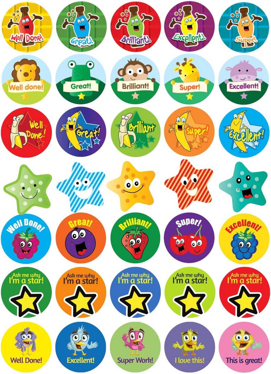 Bumperpakket van 350 kras- en ruik beloningsstickers