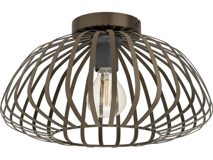 Plafonnier EGLO Espinal\, plafonnier pour salon\, lampe pour plafond de chambre à coucher\, lampe de salon en métal bronze\, douille E27\, Ø 43 cm