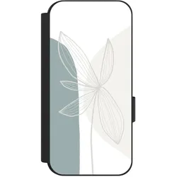 Nivocase Klapphülle für Google Pixel 9 Handyhülle aus Kunst Leder NIVOflip schwarz Blume Boho Pastell (Google Pixel 9), Smartphone Hülle, Schwarz
