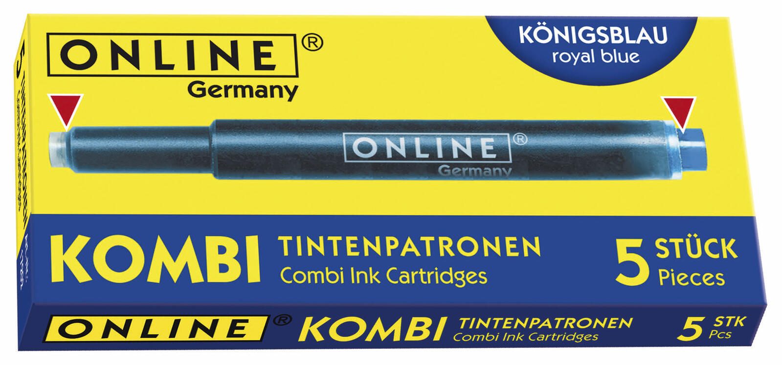 ONLINE® Tintenpatronen für Füller königsblau 17202