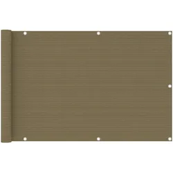 vidaXL Balkon-Sichtschutz Taupe 90x500 cm HDPE