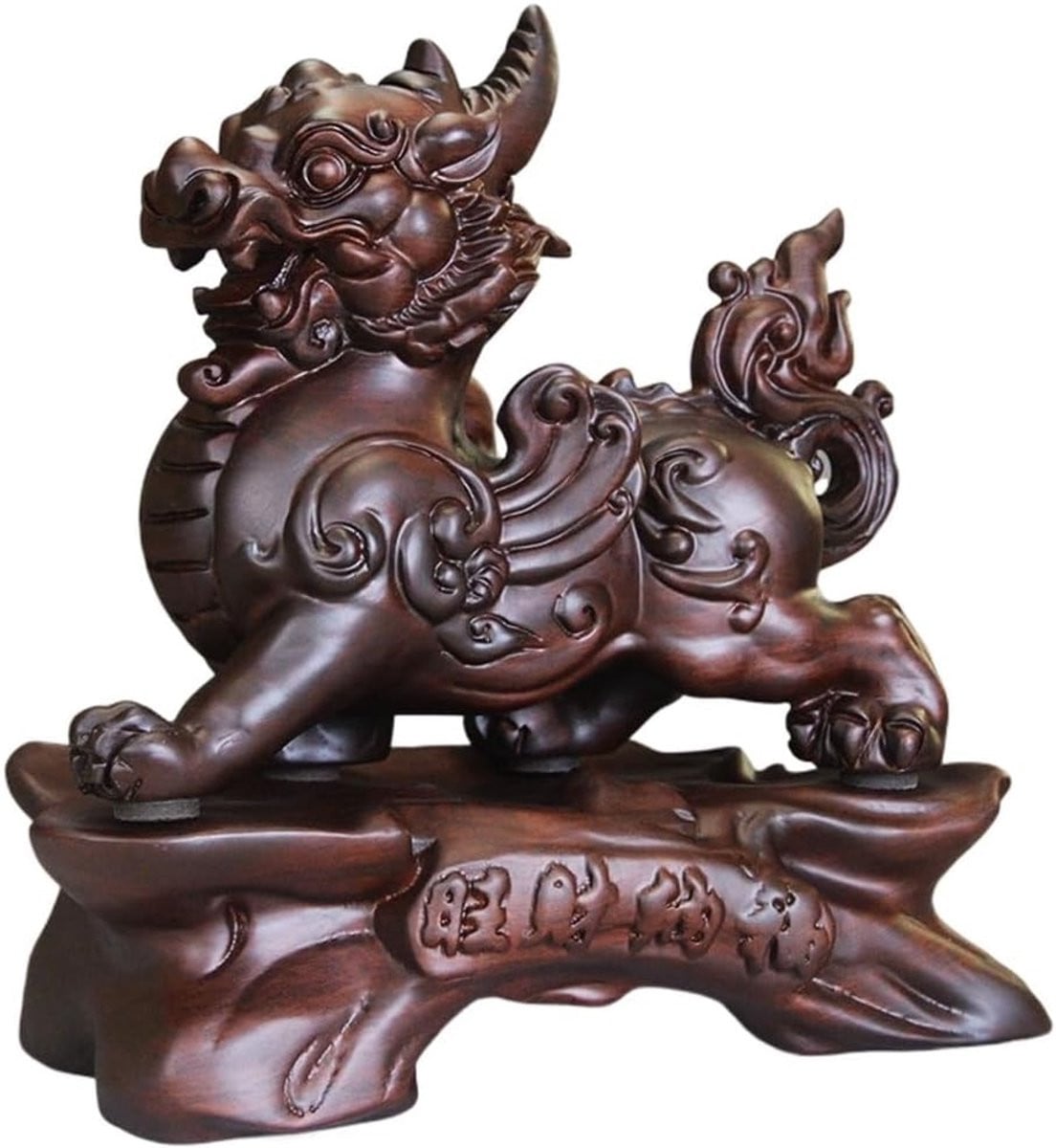 Handgemaakt houten beeld dierensnijwerk ornament voor interieur decoratie, 30 cm