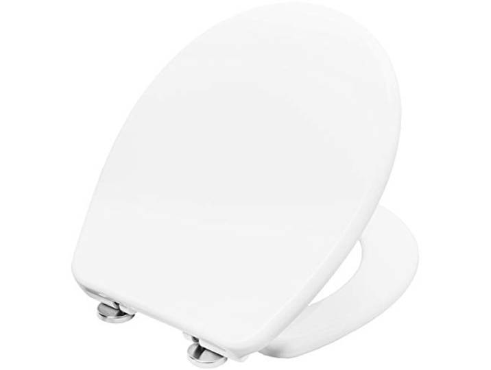 Cornat WC-Sitz Ticino - Klassisch weißer Look - Pflegeleichter Duroplast - Quick up & Clean Funktion - Absenkautomatik - Bequeme Montage von oben / Toilettensitz / Klodeckel / KSTISC00