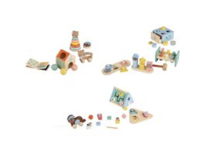 LUPILU® Boîtes de jeux et d'apprentissage en bois
