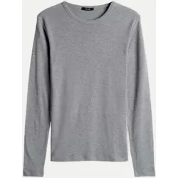 Basic Langarmshirt Sherrie Grau 40