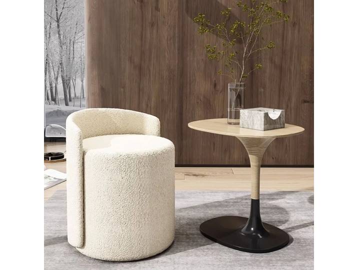 Tabouret de maquillage, tabouret de coiffeuse domestique, tabouret rond bas de salon moderne