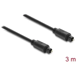 DELOCK TOSLINK Kabel St/St 4mm Durchm. 3m schwarz