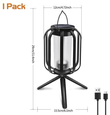 Uplift Picks Solar Hanging Flame Lantern For Waterproof Outdoor Garden Christmas Decor Lighting 1 Pc