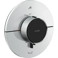 Hansgrohe AXOR ShowerSelect ID Thermostat Unterputz rund, Chrom, 2 Verbraucher, flache Rosette, einfache Installation