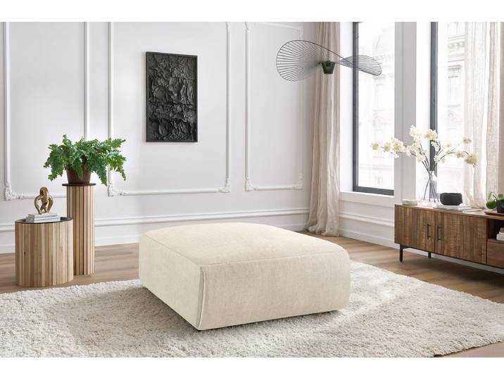 Pouf grand JEANNE tissu velours