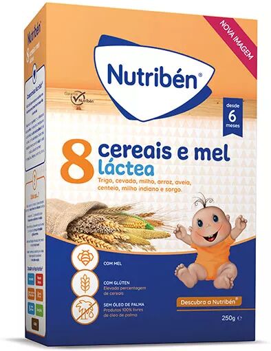Nutribén Harinas 8 Cereales y Leche Miel 250g