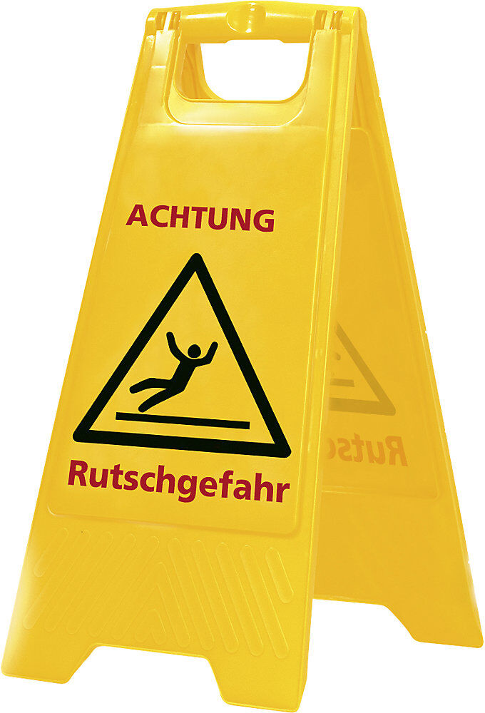 Warnschild-Aufsteller Rutschgefahr, Höhe 620 mm, VE 10 Stk, gelb Sprintus
