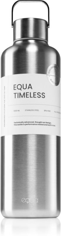 Equa Timeless bouteille d’eau en acier inoxydable teinte/couleur Steel 1 pcs