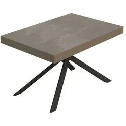 Itamoby Niket taubengrauer ausziehbarer Tisch 140/224x80cm mit anthrazitfarbenen Beinen