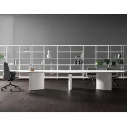 Großer Büro Konferenztisch Holz 360 - 440 cm Troiss