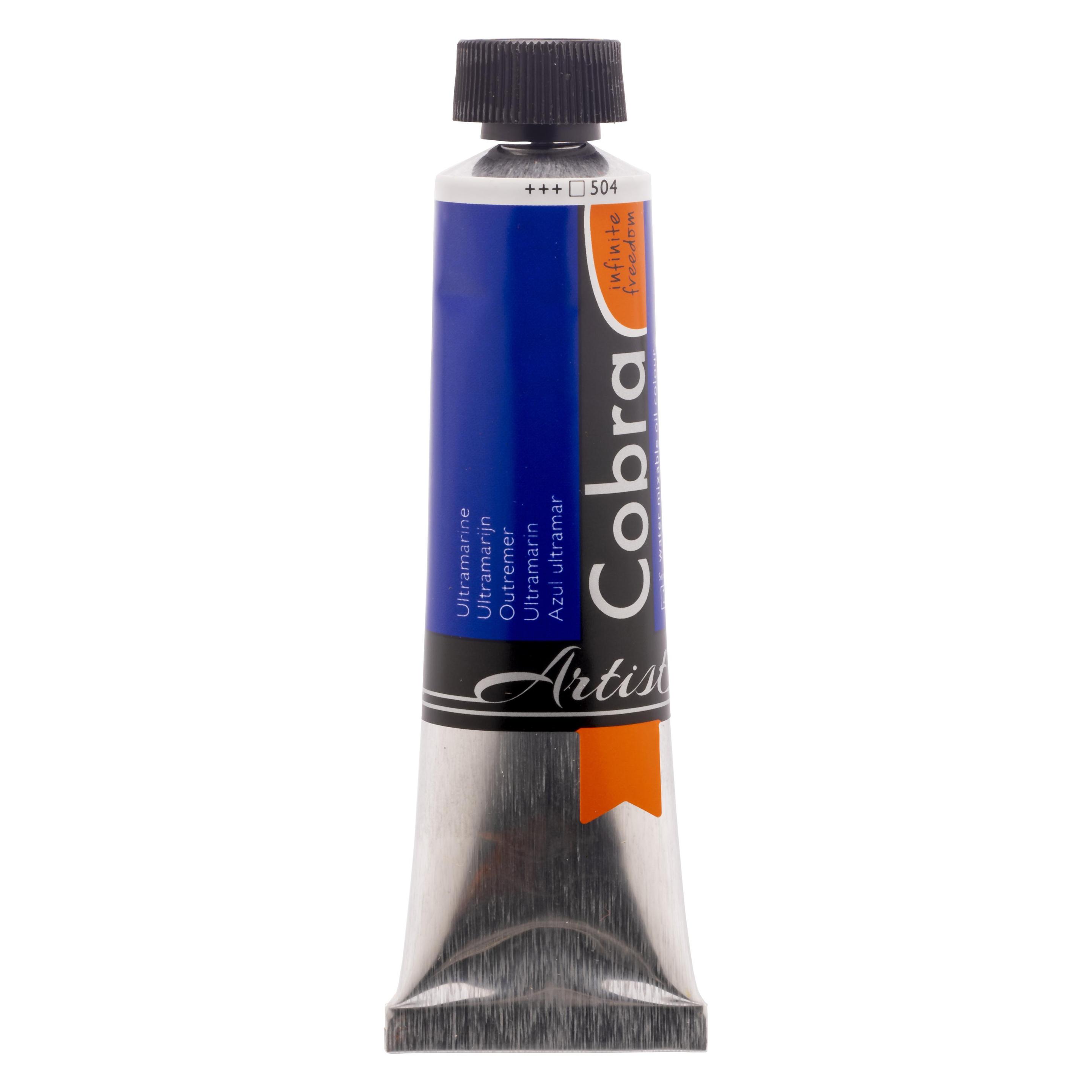 Talens Oelfarbe Cobra wasservermalbar Ultramarin 504 (40 ml) (21055040)