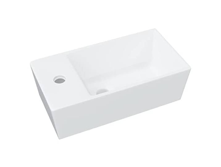 vidaXL Lavabo blanc 48x25x15 cm céramique
