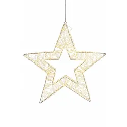 LED Weihnachtsstern Außen & Innen Dekoration Timer Drahtgeflecht IP44 H 50 cm