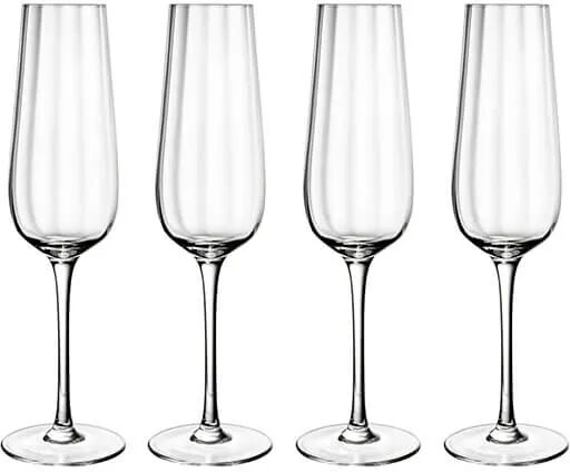 Villeroy & Boch Rose Garden Set Of 4 Champagne Flutes