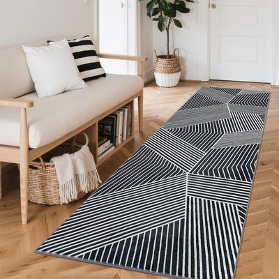 Garvee Modern Washable Geometric Chevron Area Rug