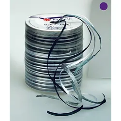 PRÄSENT Geschenkband Raffia-Pearl 3 mm x 50 m schwarz/grau/silber