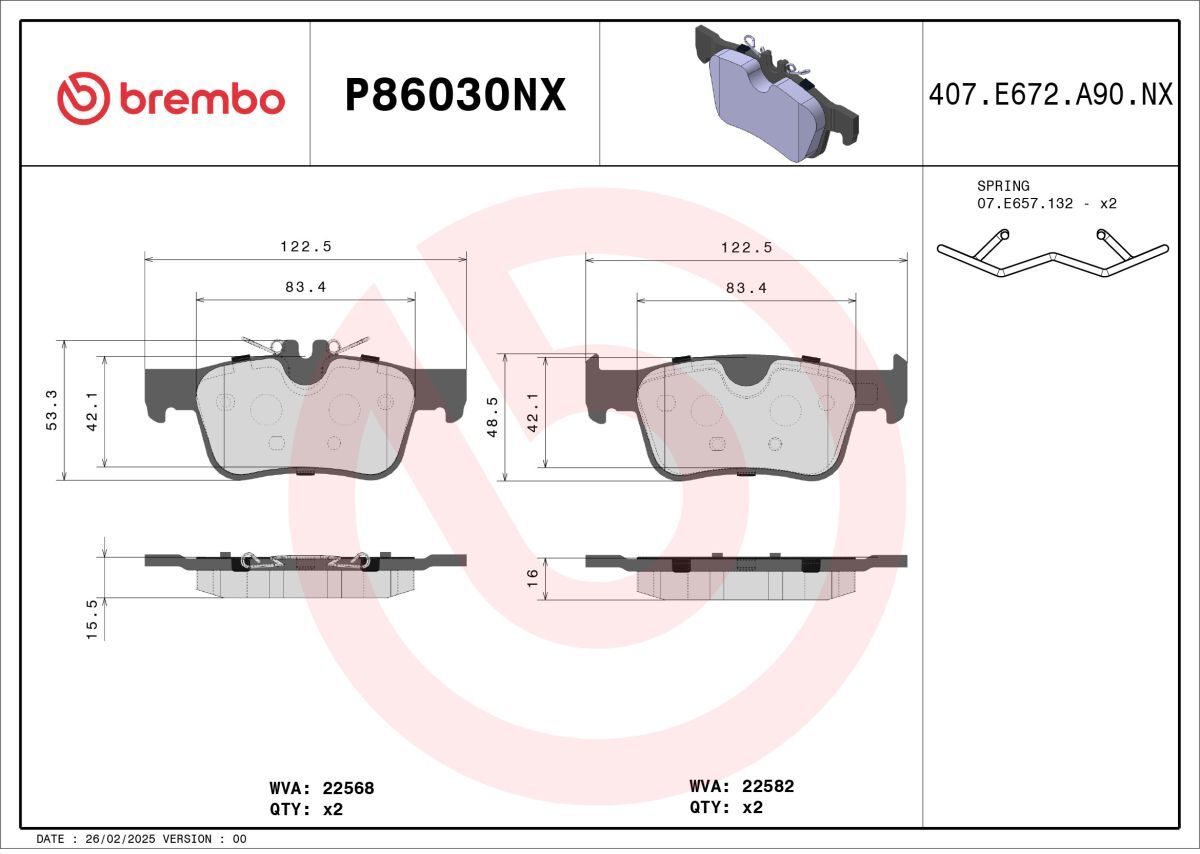 Brembo P86030NX