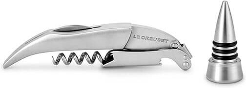 Le Creuset Stainless Steel GS-191 Premium Waiters Corkscrew & Stopper