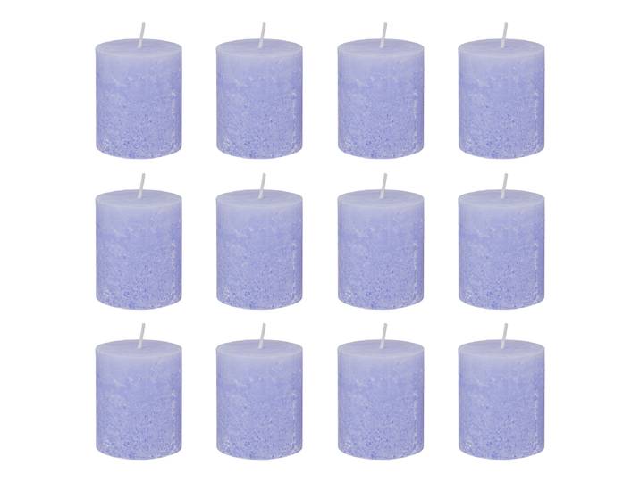 Stumpenkerze RUSTIC 12er-Set 8cm Violett