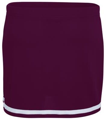 Augusta Sportswear 9125 Athletic Women's Energy Skirt in Maroon/White size Small   Polyester