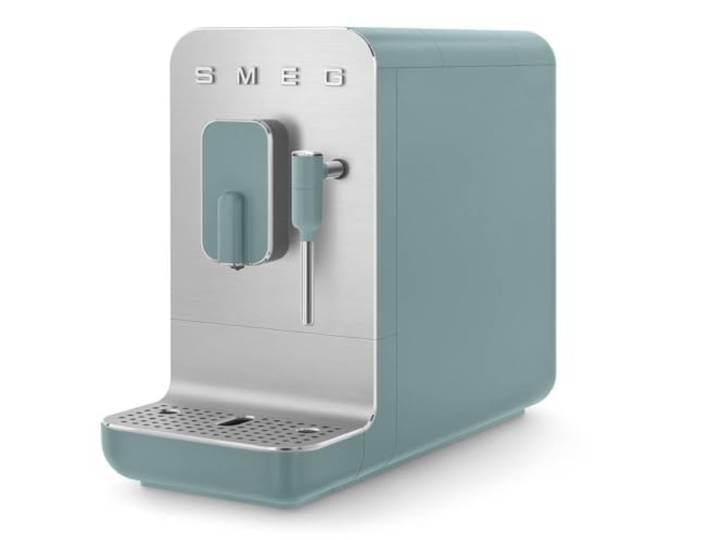 Smeg, Automatische Espressomaschine BCC12EGMEU, Dampffunktion, Integrierte Kaffeemühle, Thermoblock-System, 1,4-Liter-Tank, Herausnehmbare Tropfschublade, kompakte Größe, 1350 W, Smaragd