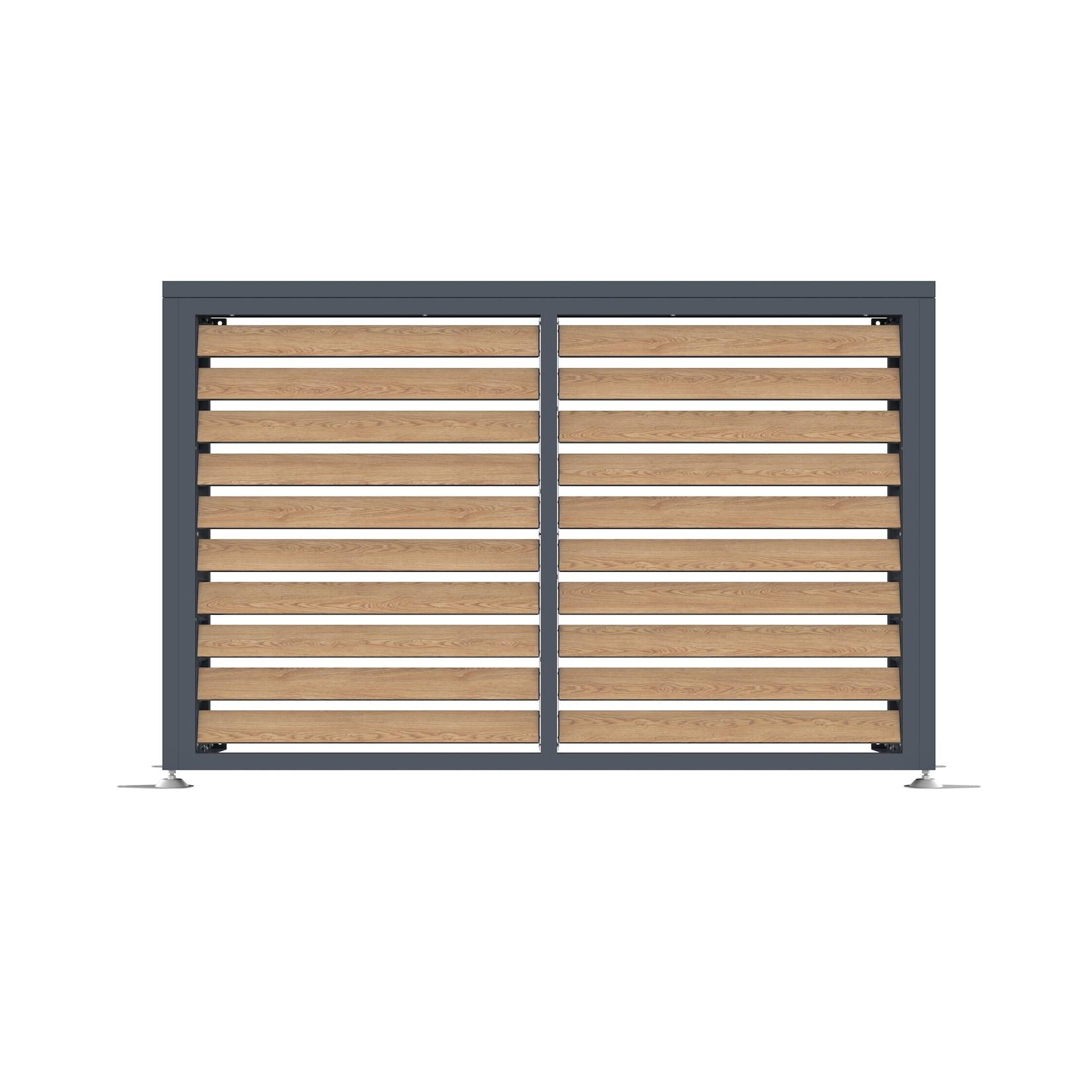 Westmann Verkleidung Wärmepumpe Boxa M Anthrazit & Holzoptik 56x140x97cm