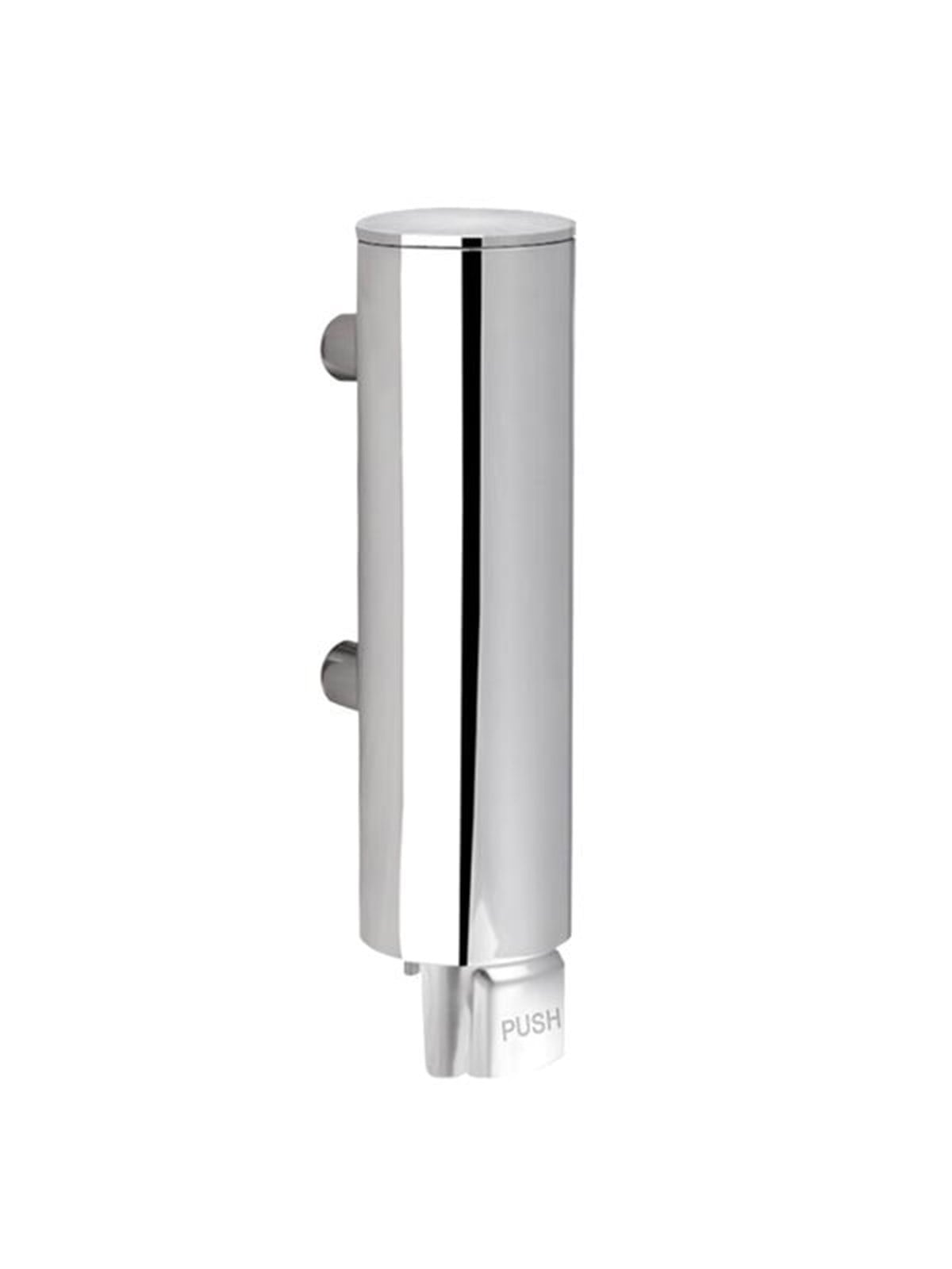 Pressalit soap dispenser for wall mounted polished stainless