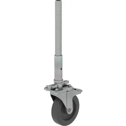 Günzburger Steigtechnik Lenkrolle Ø 200 mit Spindel grau spurlos grau - 027922