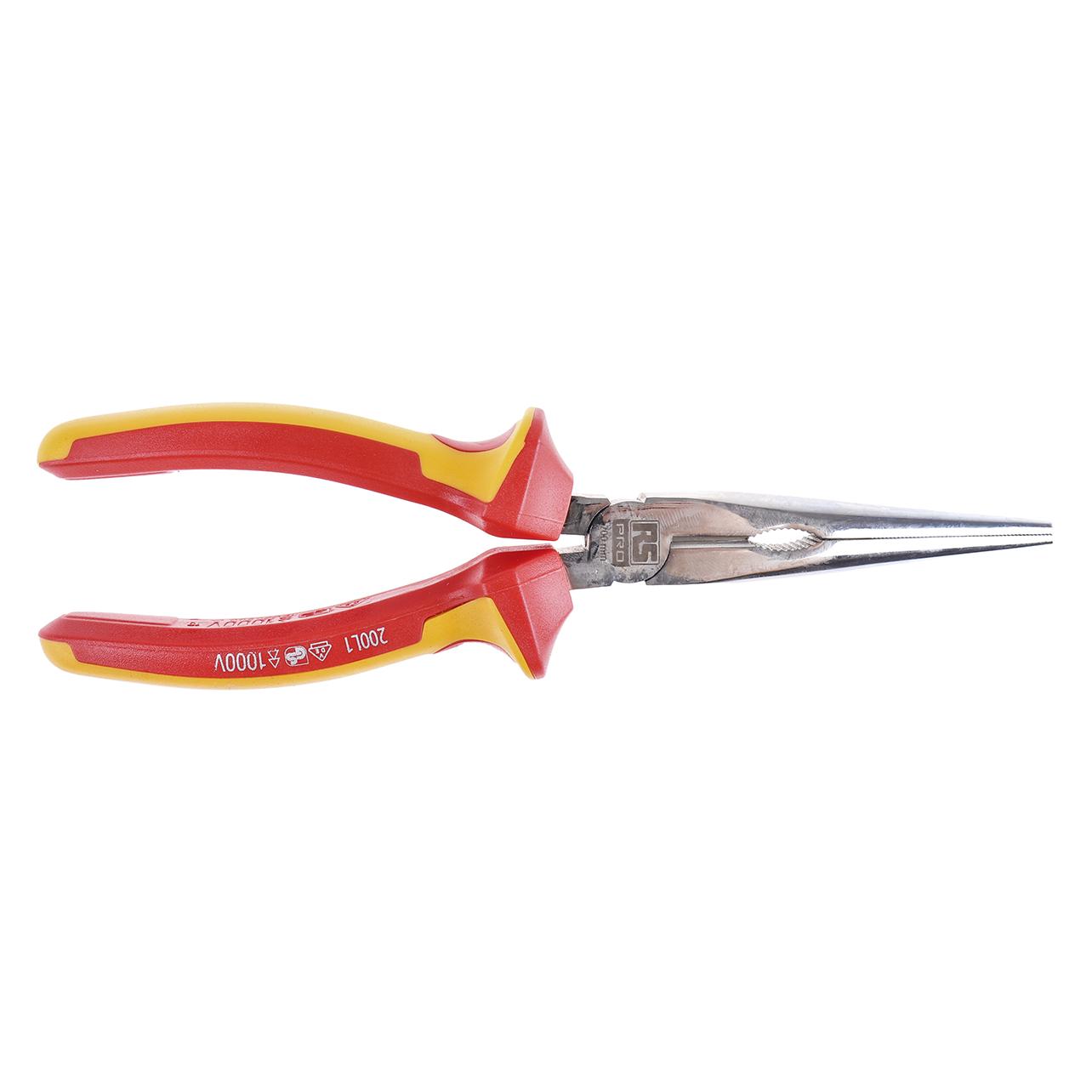 RS PRO 200 mm Insulated Long Nose Pliers (199 mm) (1253073)